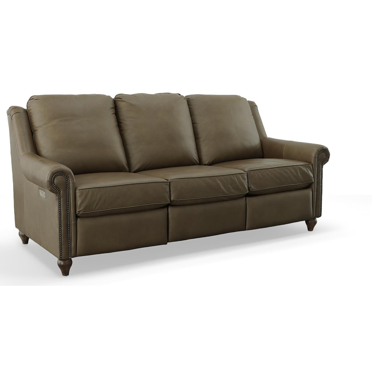 Reclining Sofa(3/3) in Beige, 88 - 3 Cushion Sofa by Bassett Furniture