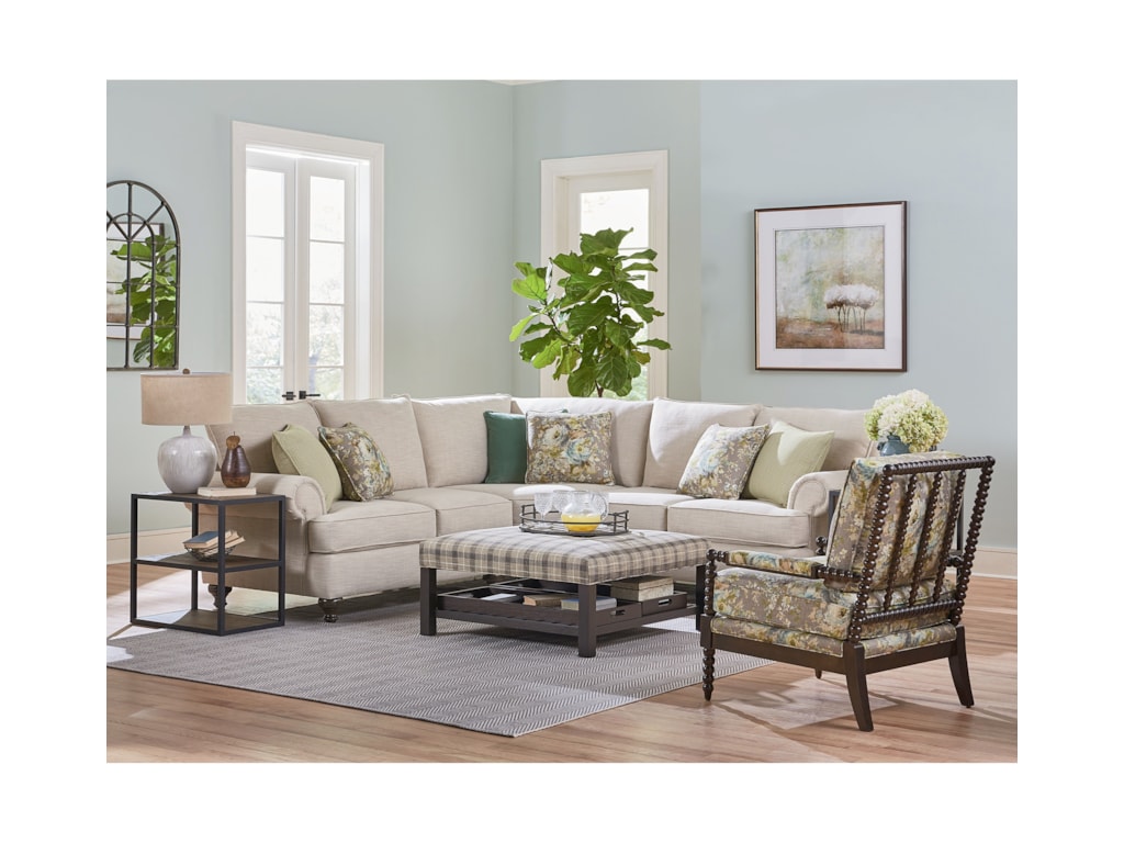 Bassett Marietta Traditional 3 Piece Sectional Wayside Furniture Sectional Sofas Bassett Marietta Traditional 3 Piece Sectional Wayside Furniture Sectional Sofas