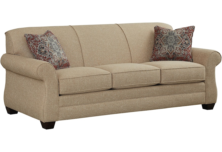 Bassett Mason 2696-6Q Transitional Sofa Sleeper with Rolled Arms | Esprit Decor Home Furnishings | Sleeper Sofas