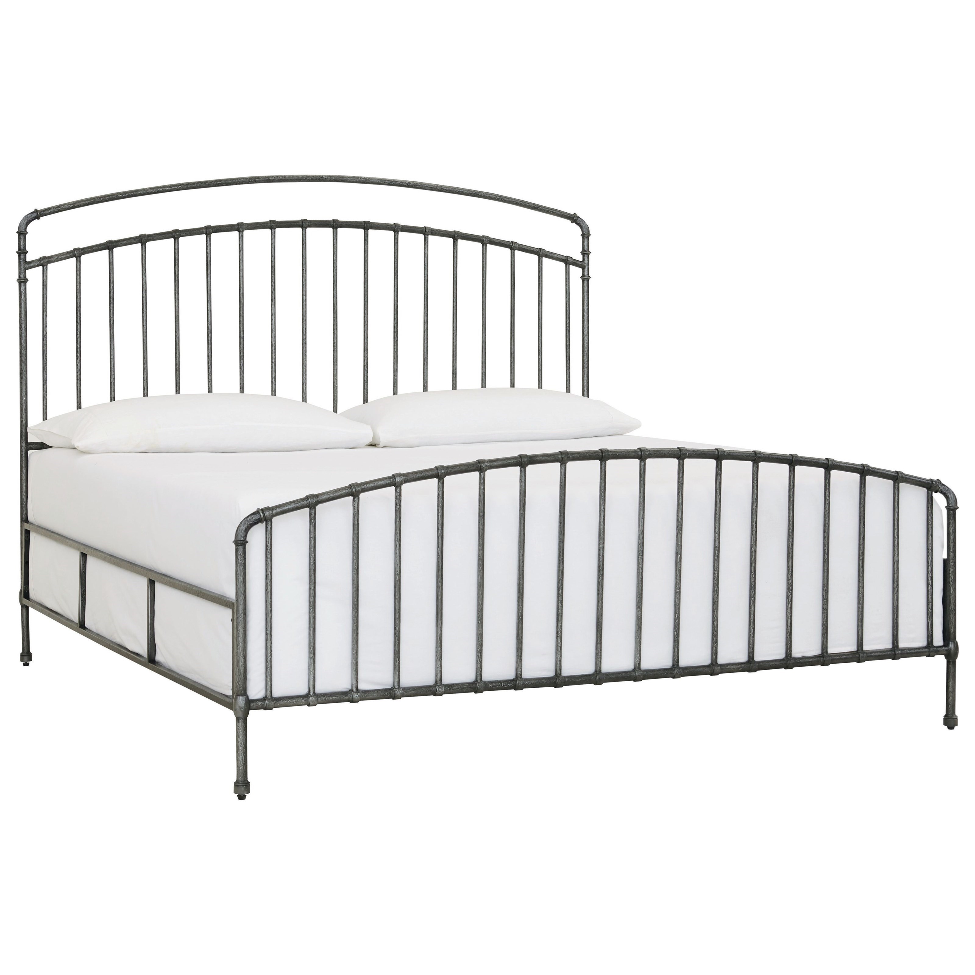 Bassett Miriam Transitional Queen Metal Bed Becker Furniture Panel Beds