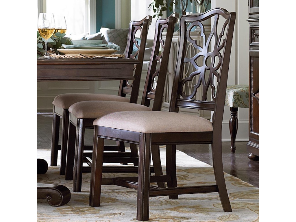 bassett moultrie park pierced back side chair w/ upholstered bassett moultrie park pierced back side chair w/ upholstered