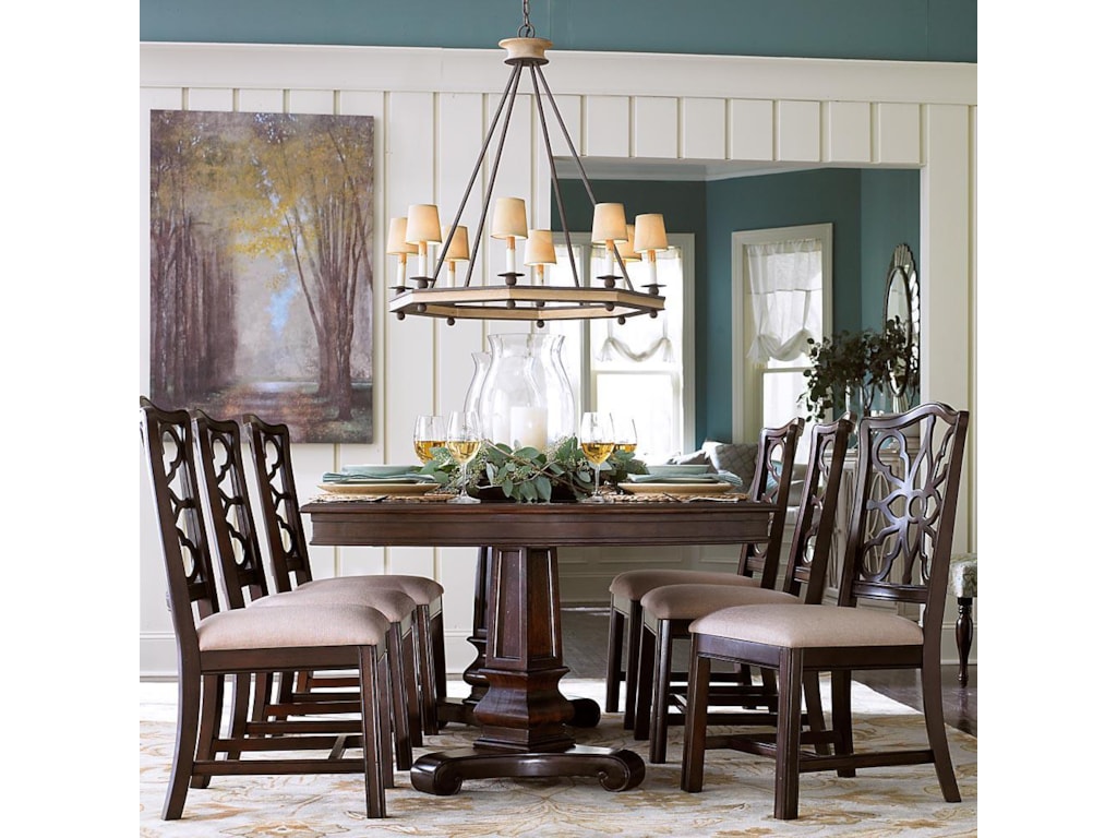 Bassett Moultrie Park 4414 K476 Double Pedestal Rectangular Dining Bassett Moultrie Park 4414 K476 Double Pedestal Rectangular Dining