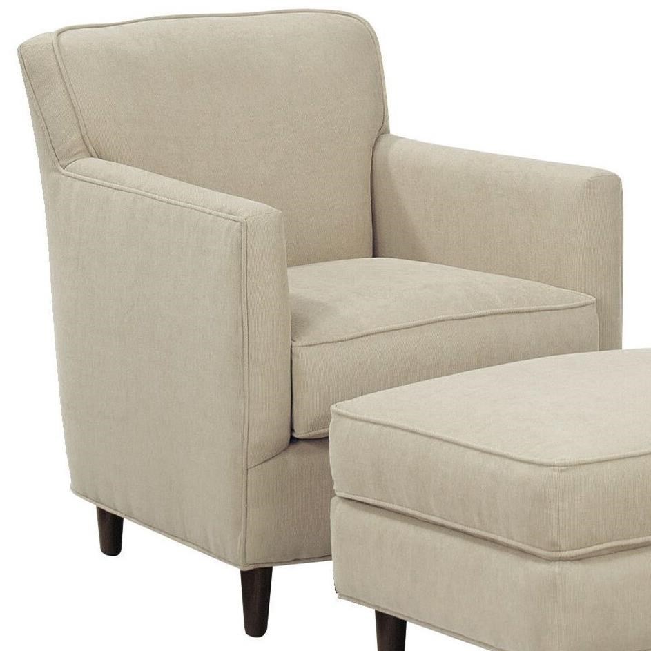 Bassett New American Living Contemporary Chair With Track Arms Wayside Furniture Upholstered Chairs