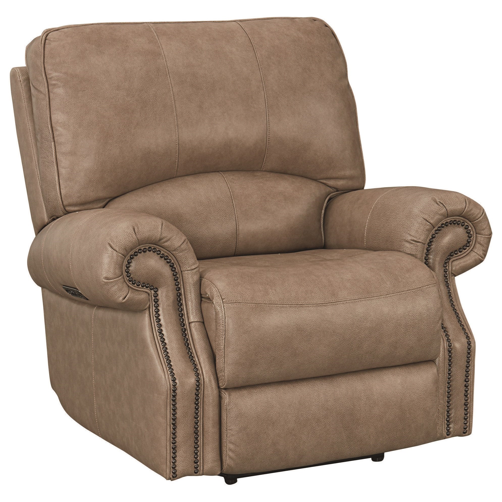 Bassett Prescott 3719 P0w Transitional Wallsaver Recliner With Usb Charging Becker Furniture Recliners