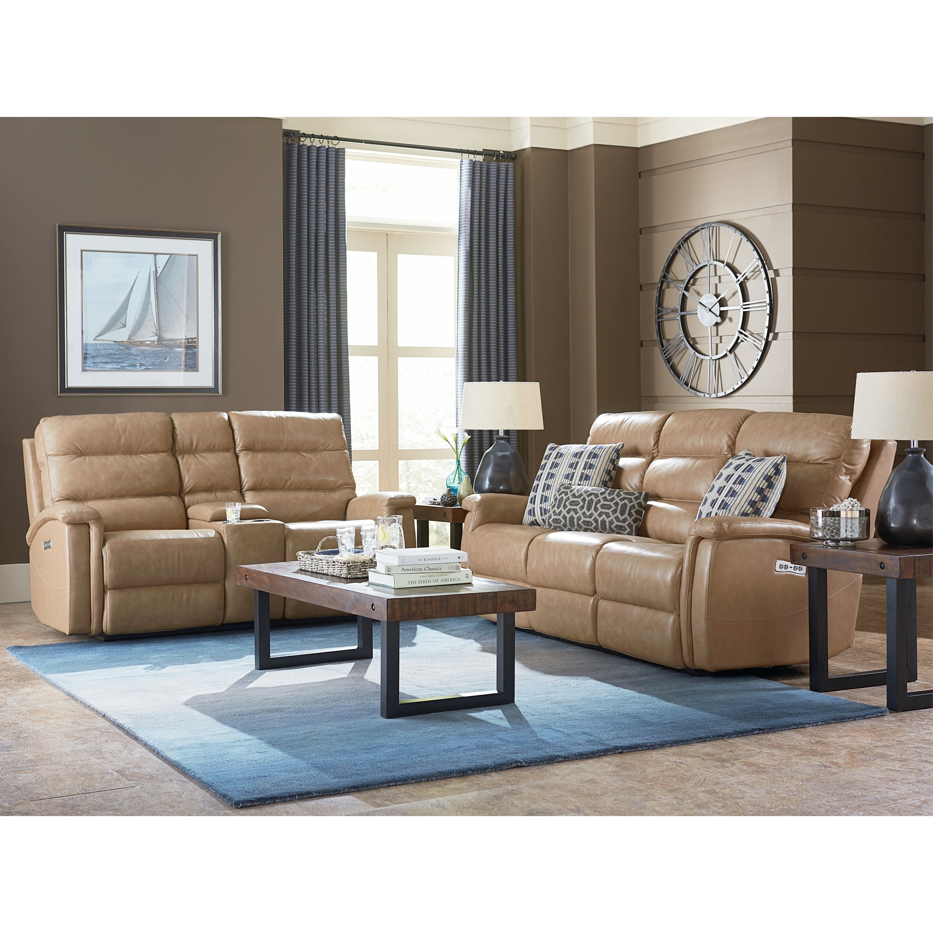 Bassett Regency Club Level Reclining Living Room Group Wayside