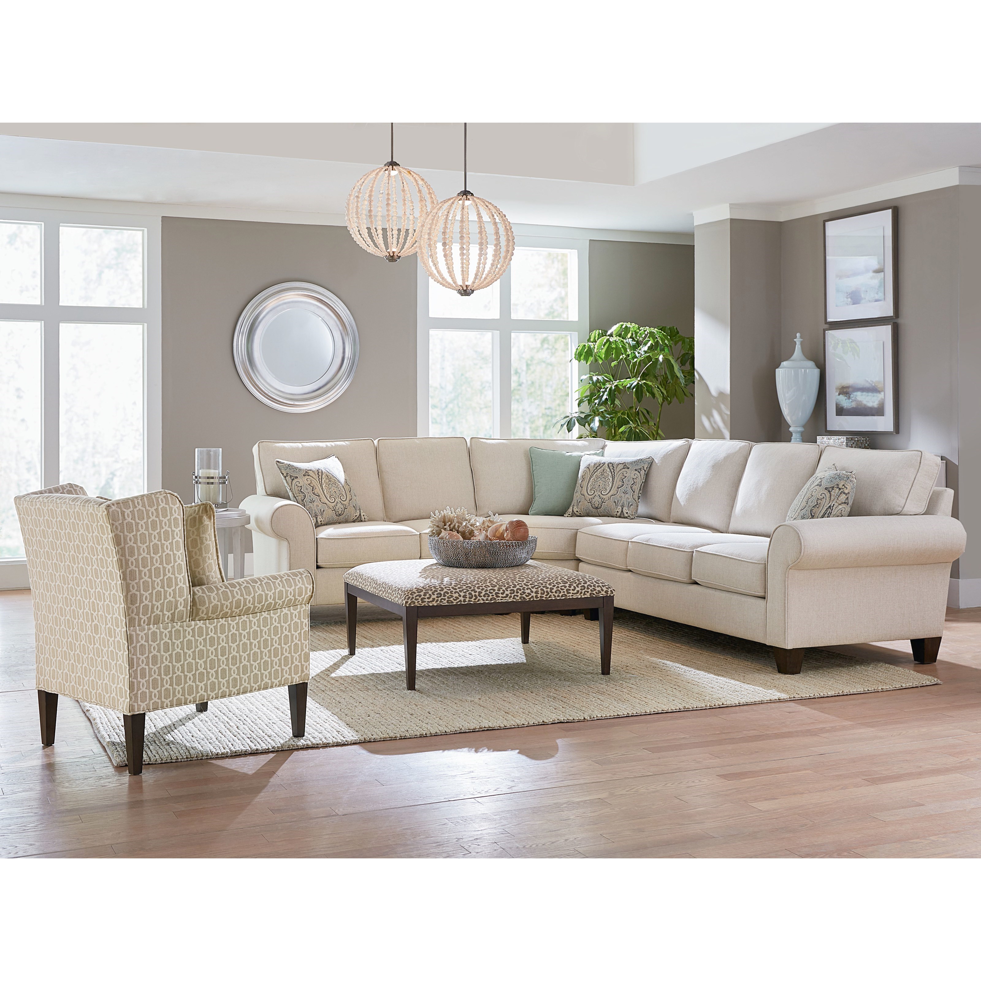 bassett sanderson casual five seat sectional sofa with raf sofa bassett of cool springs sectional sofas