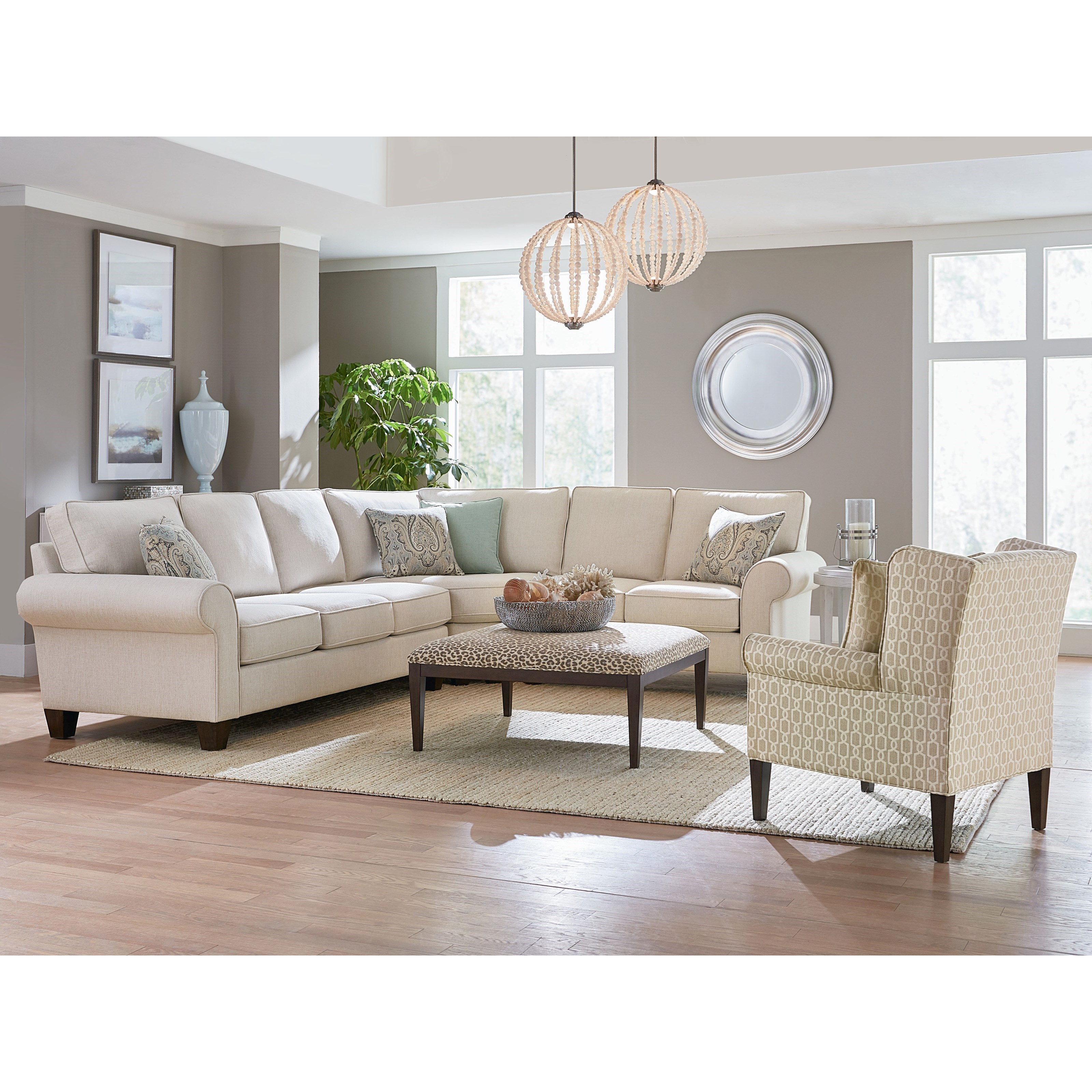 bassett sanderson casual five seat sectional sofa with laf sofa bassett of cool springs sectional sofas