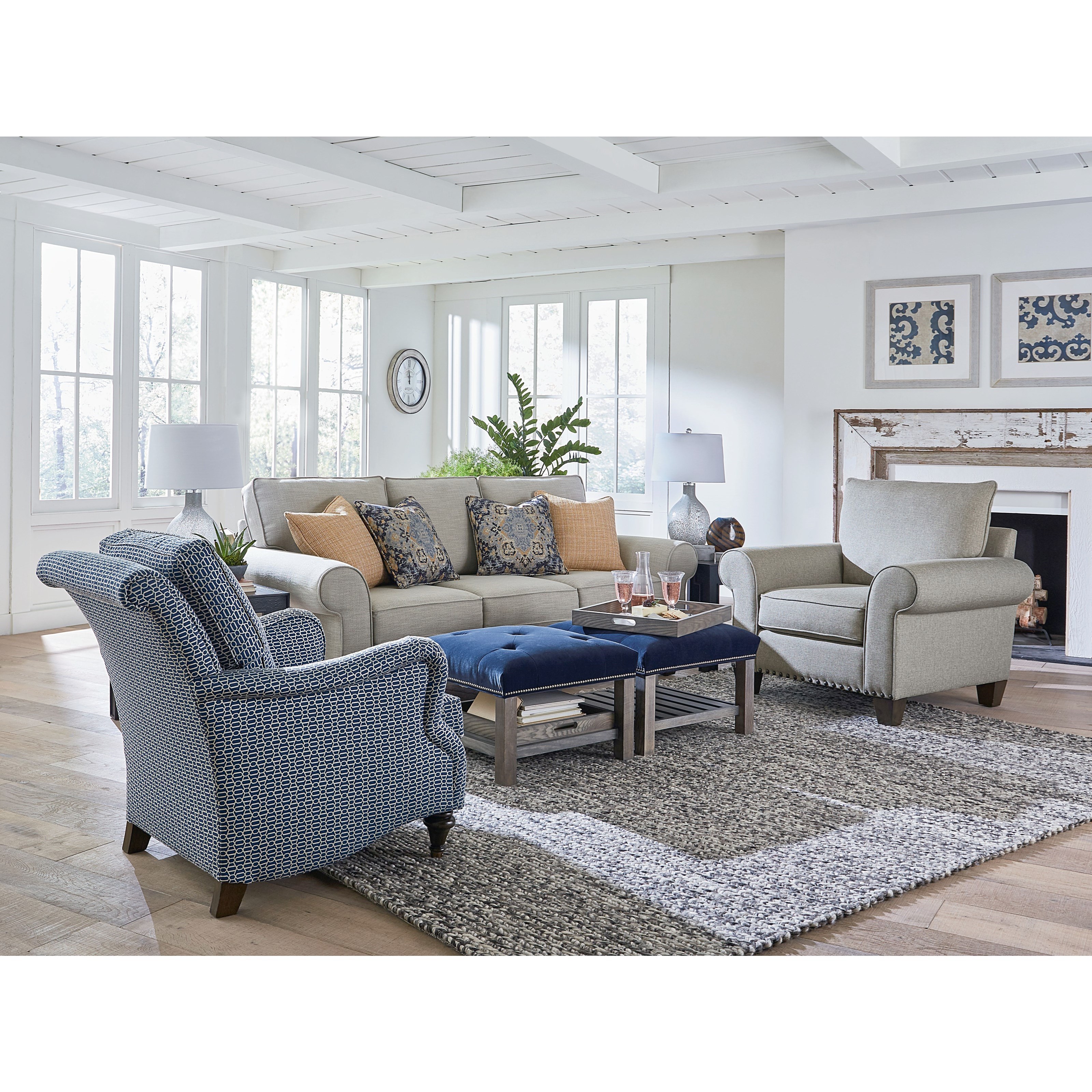 bassett sanderson 2688 72 casual sofa esprit decor home furnishings sofas