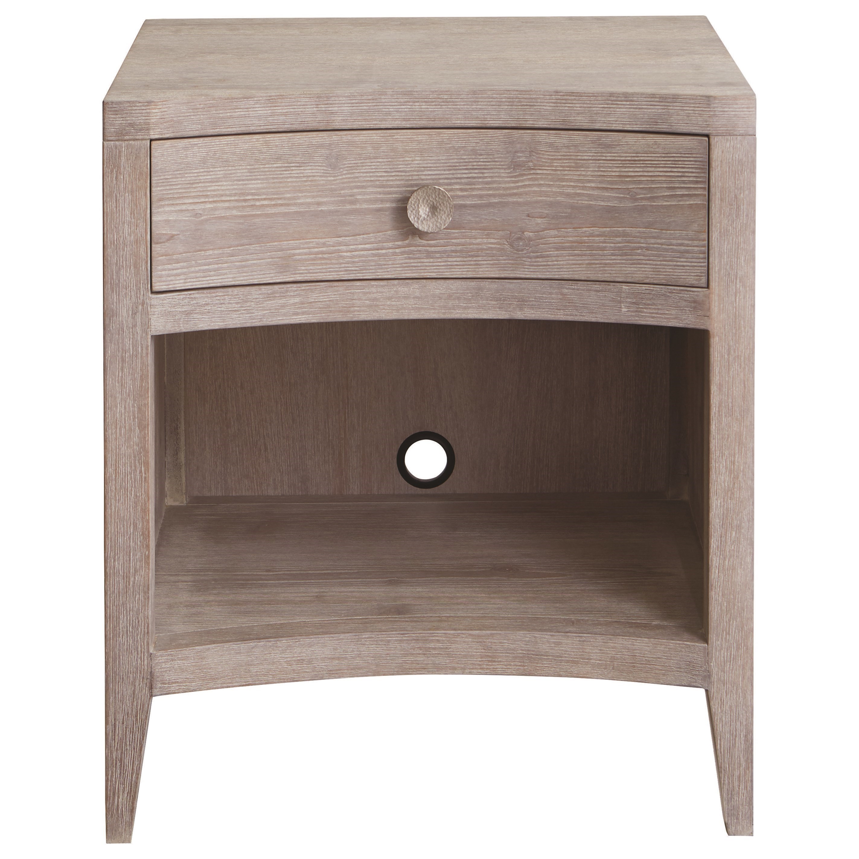 Bassett Savoy Transitional Bedside Table With Outlet And Usb Ports Bassett Of Cool Springs Nightstands