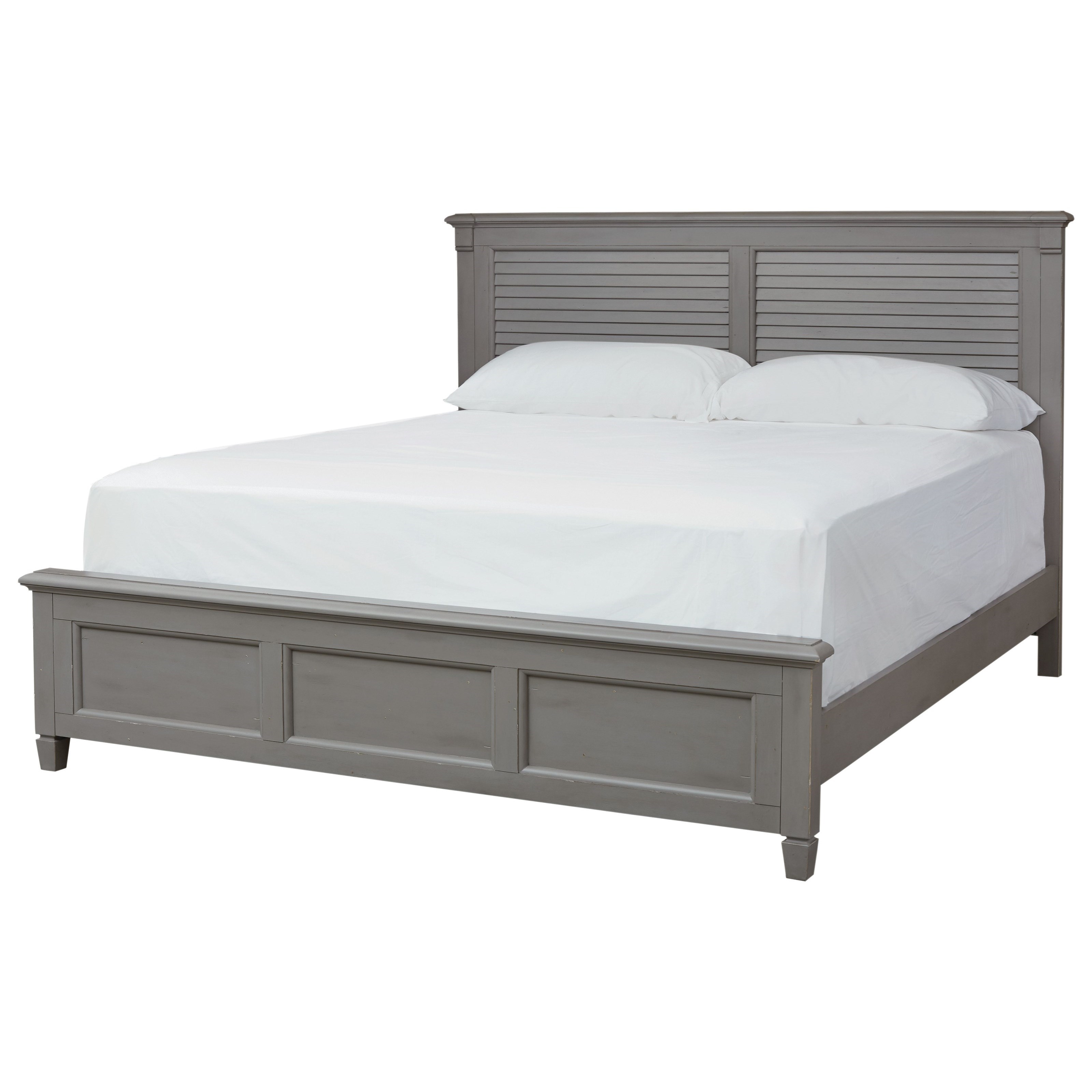 Bassett Shoreline Costal Queen Louvered Bed With Turned Legs Becker Furniture Platform Beds Low Profile Beds