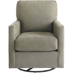 Bassett Trent 0170054 Contemporary Swivel Glider Chair With Track Arms Becker Furniture Upholstered Chairs
