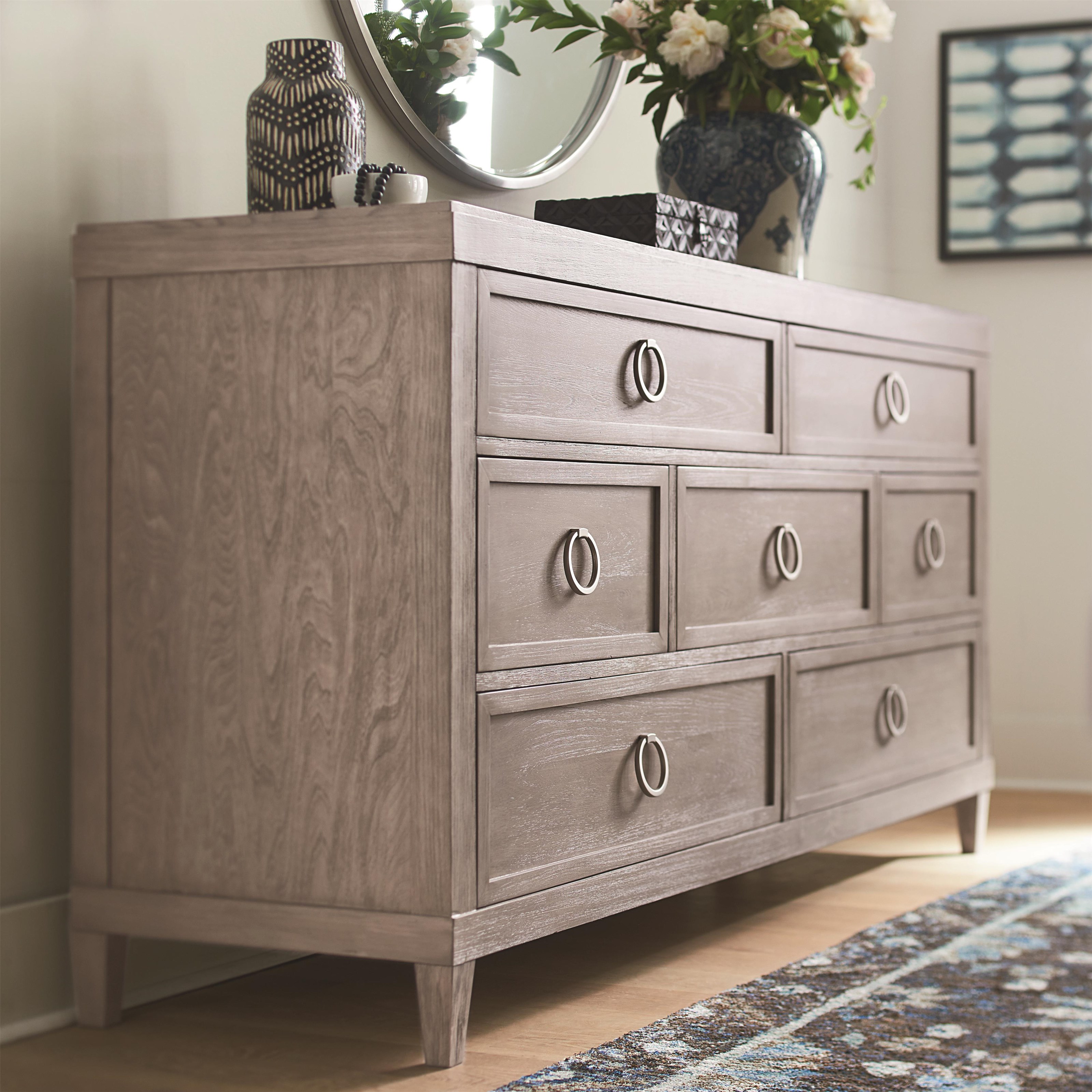 Bassett Ventura BRMBA2768023 Transitional Dresser with Cedar-Lined Drawer |  Malouf Furniture Co. | Dressers