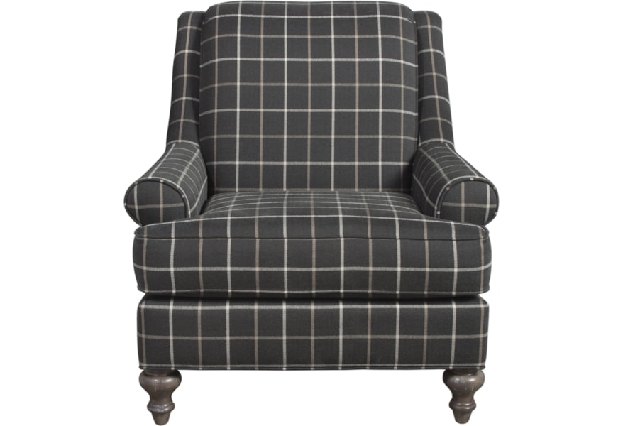 Bassett Wesley 1150 02 Traditional Accent Chair With Rolled Arms
