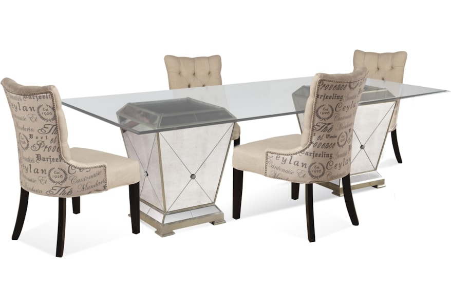Bett Mirror Hollywood Glam Borghese Casual Dining Set Dubois Borghese Casual Dining Set