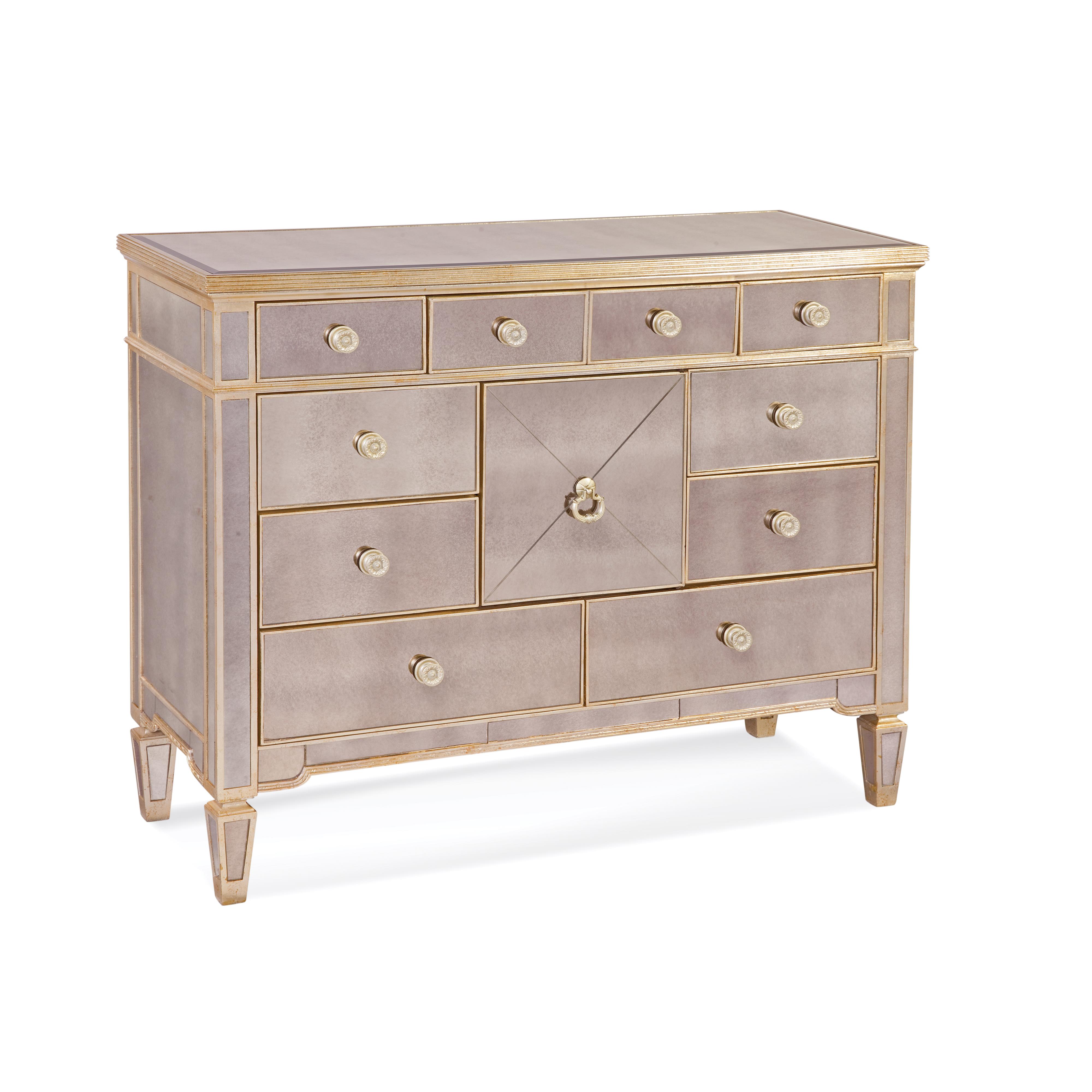 Bassett Mirror Hollywood Glam 8311 590 Borghese Multi Media Console Corner Furniture Sofa Tables Consoles