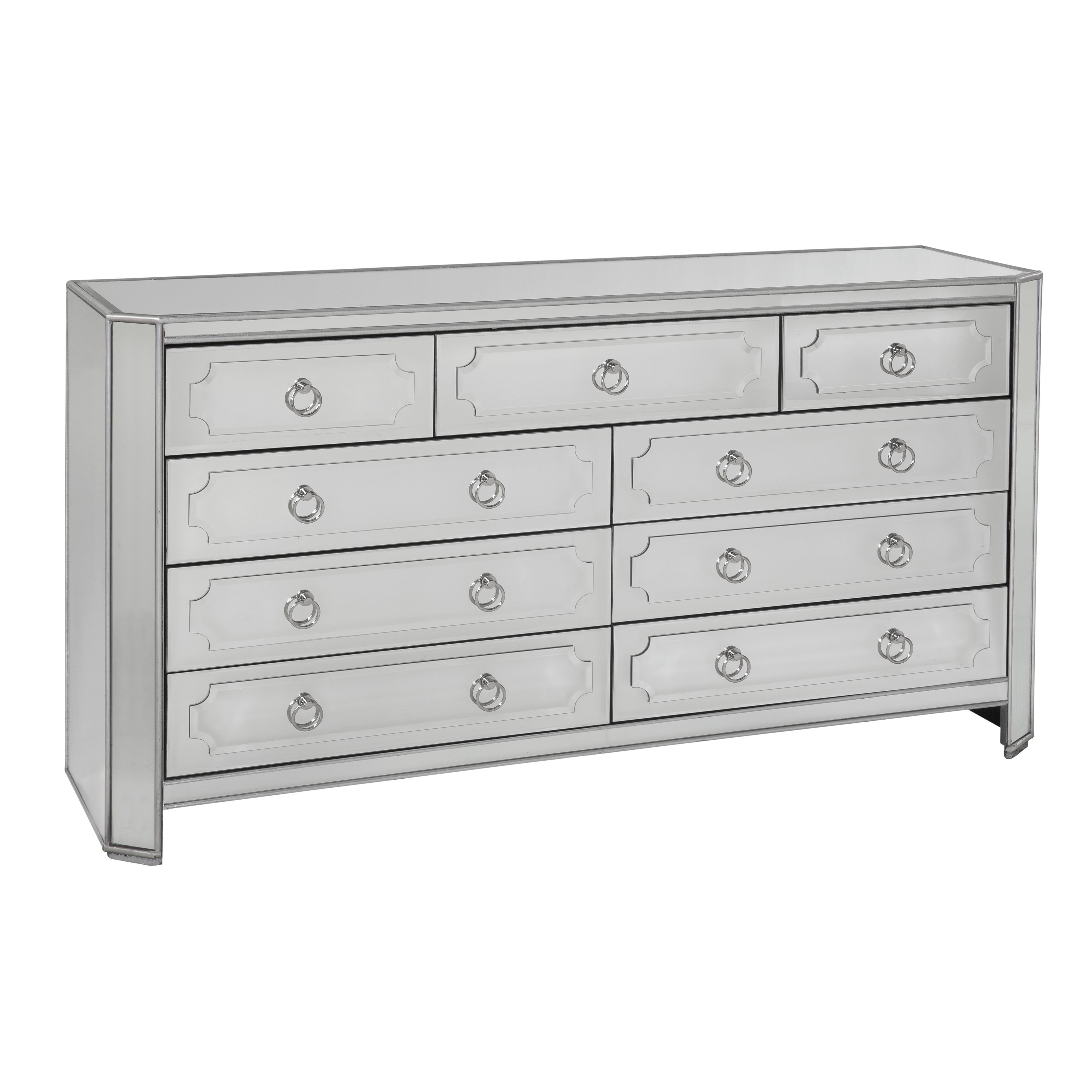 Bassett Mirror Hollywood Glam T2752 910 Chapman 9 Drawer Chest Esprit Decor Home Furnishings Dressers
