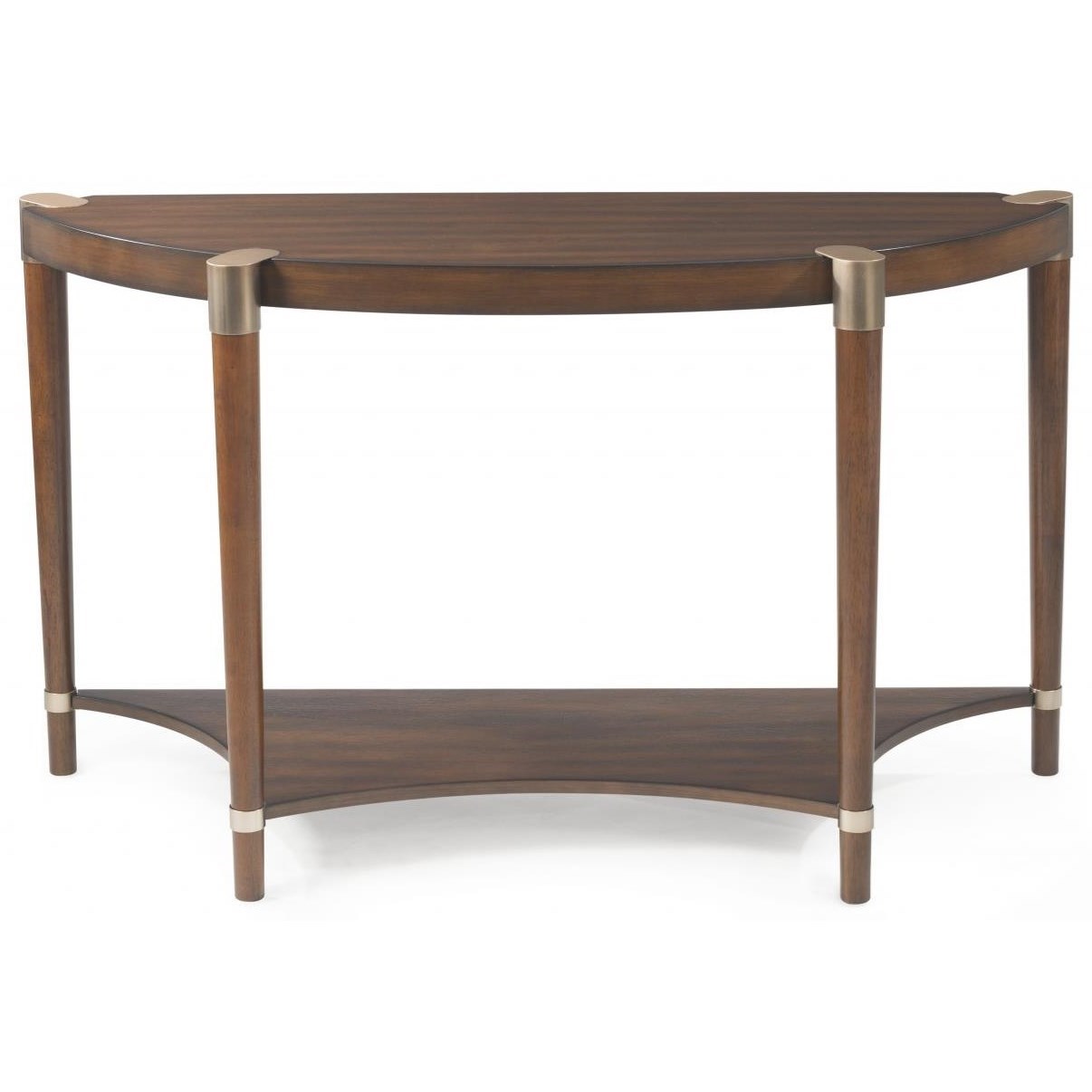 Bassett Mirror Thoroughly Modern 2381 404 Cole Demilume Console Table With Gold Accents Corner Furniture Sofa Tables Consoles