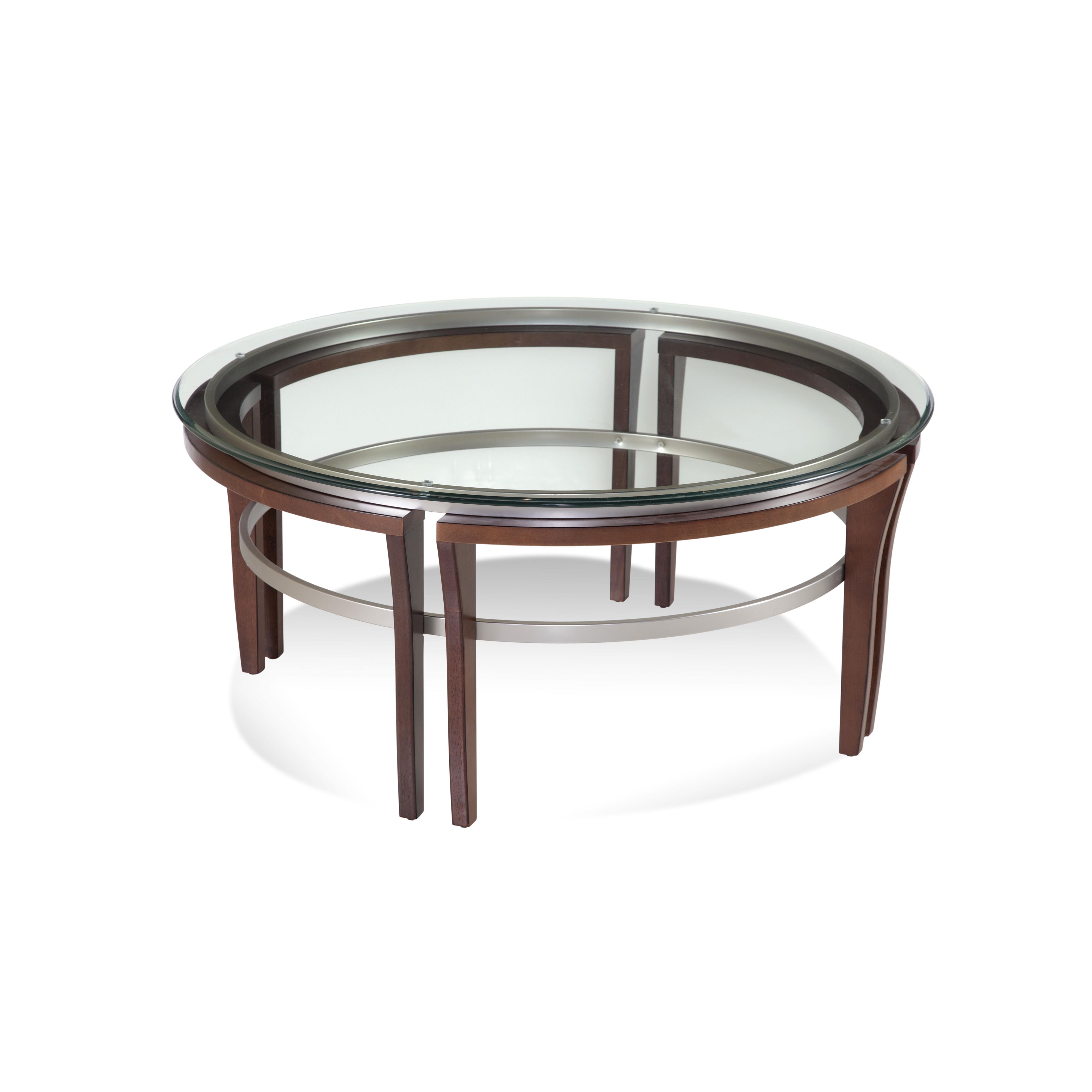 Bassett Mirror Thoroughly Modern 8116 120 911 Fusion Round Cocktail Table Esprit Decor Home Furnishings Cocktail Coffee Tables