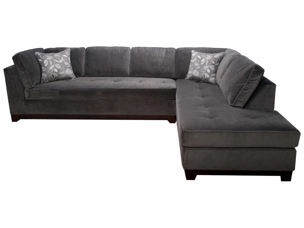 Bauhaus 536a Contemporary 2 Piece Sectional With Chaise Ahfa 536a Contemporary 2 Piece Sectional With Chaise By Bauhaus