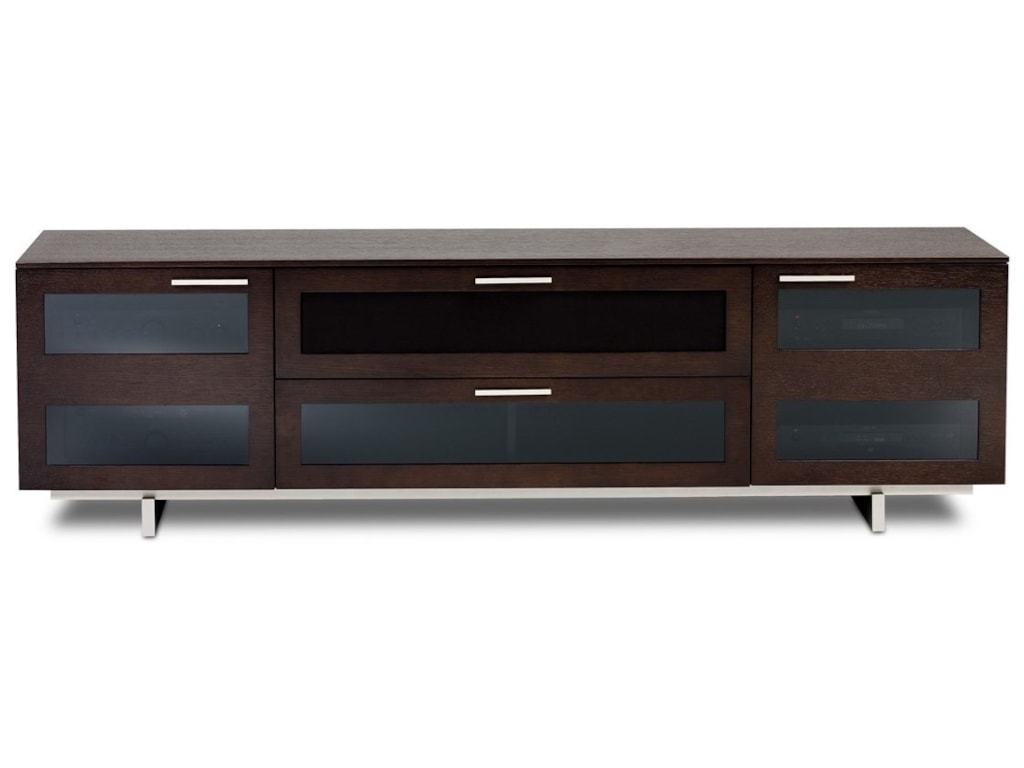 Bdi Avion Ii Wide Tv Cabinet With Speaker Media Drawer Novello