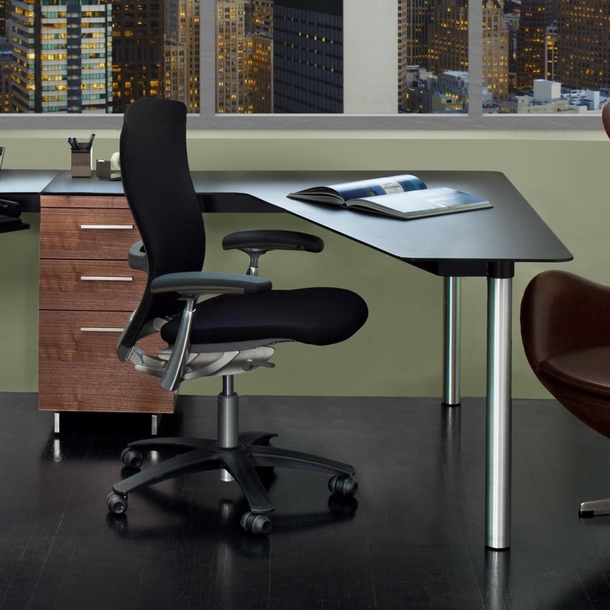 Bdi Sequel Peninsula Desk With File Cabinet Novello Home