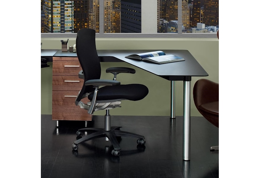 Bdi Sequel Peninsula Desk With File Cabinet Belfort Furniture