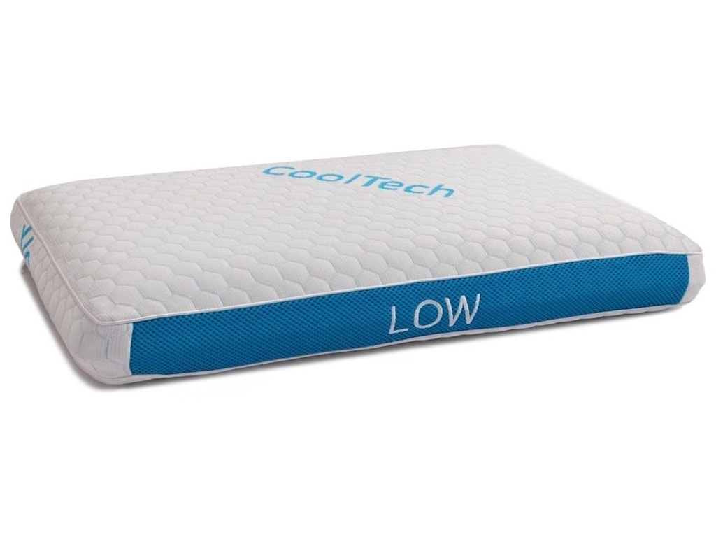 Bedtech Blue Ice Bi169l Blue Ice Low Queen Pillow Sam Levitz Furniture Pillows