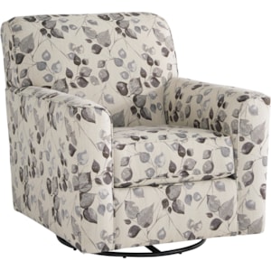 Benchcraft Abney 4970142 Swivel Accent Chair With Track Arms Dunk Bright Furniture Upholstered Chairs