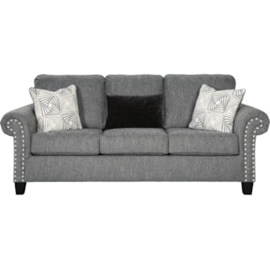 Benchcraft Agleno Contemporary Sofa With Nailhead Trim Rooms And Rest Sofas