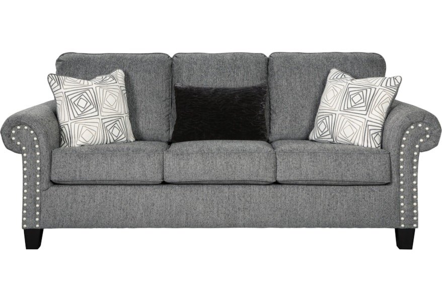 Benchcraft Agleno Contemporary Sofa With Nailhead Trim Reid S