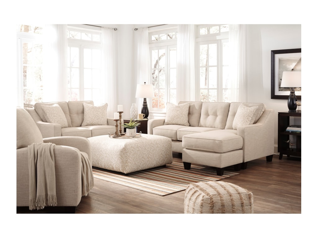 benchcraft by ashley aldie nuvella stationary living room group