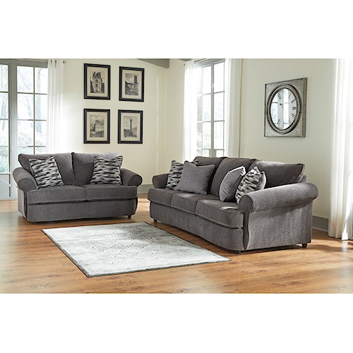 benchcraft allouette stationary living room group furniture