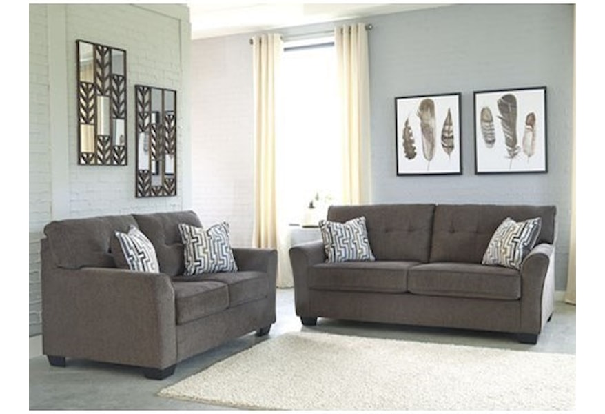 Benchcraft Alsen Contemporary Sofa With Tufted Back Houston S