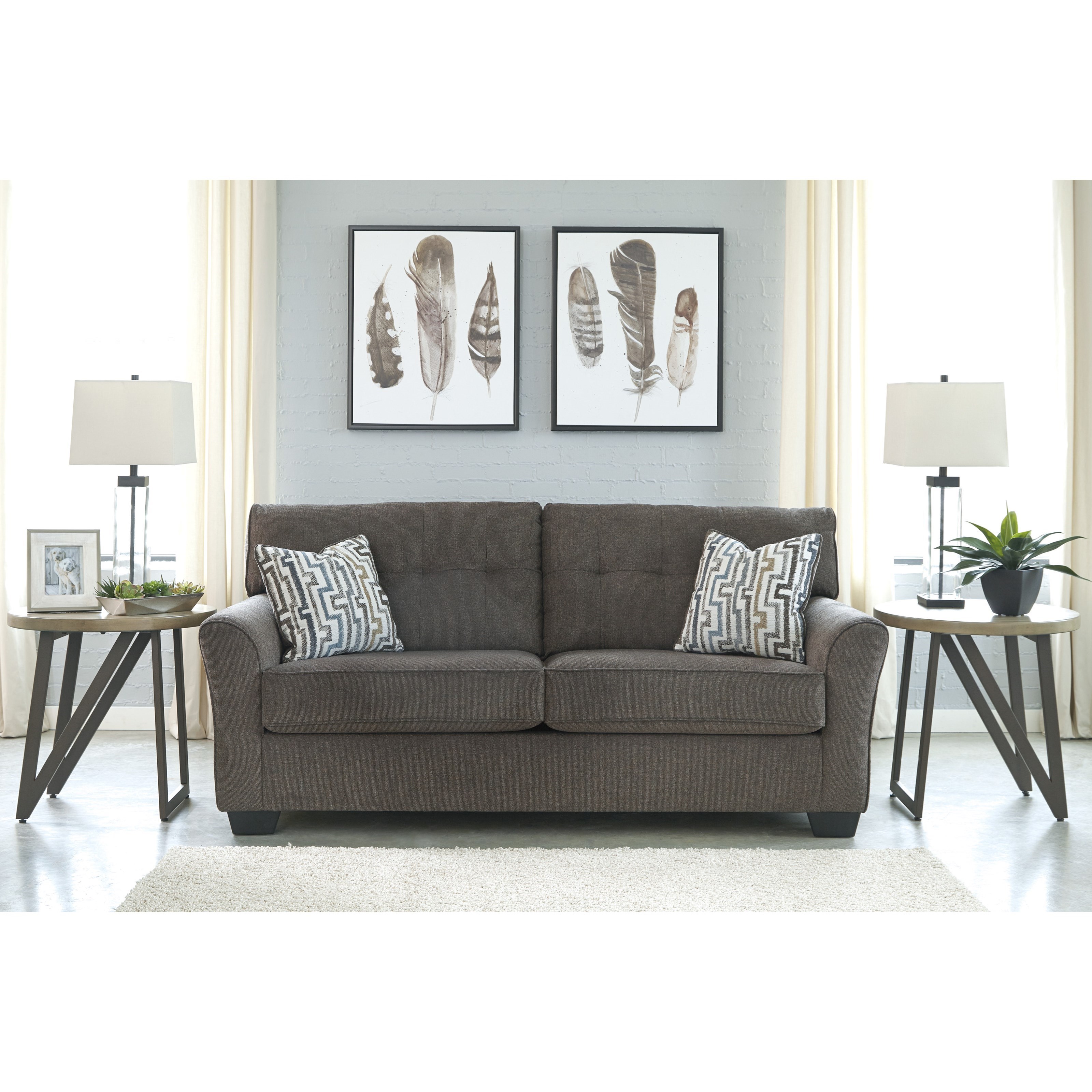 Benchcraft Alsen Contemporary Sofa With Tufted Back Houston S