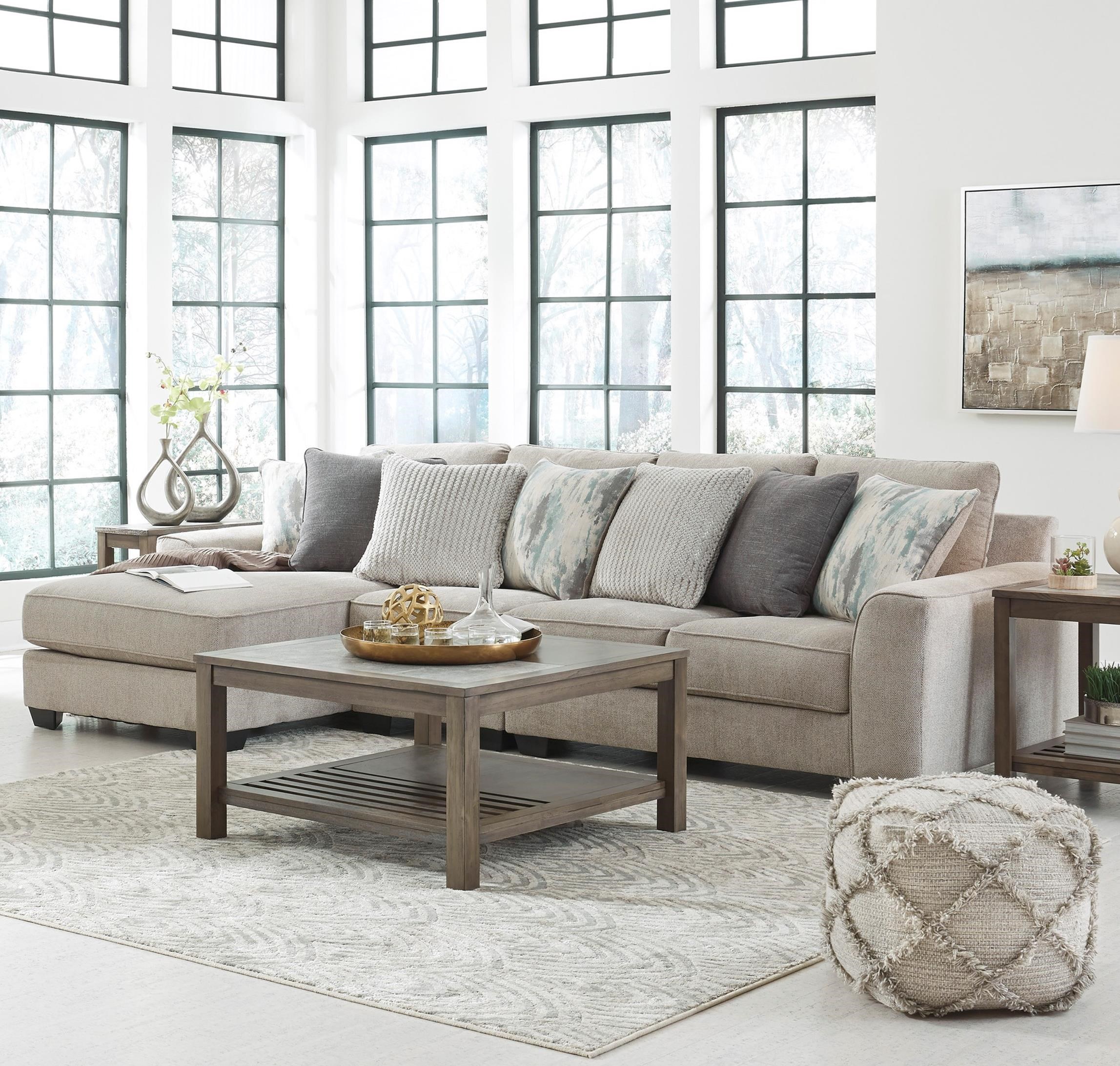Benchcraft Ardsley Contemporary 3Piece Sectional with Left Chaise
