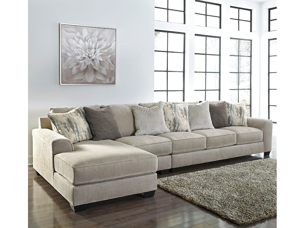Signature Design By Ashley Ardsley Contemporary 3 Piece Sectional