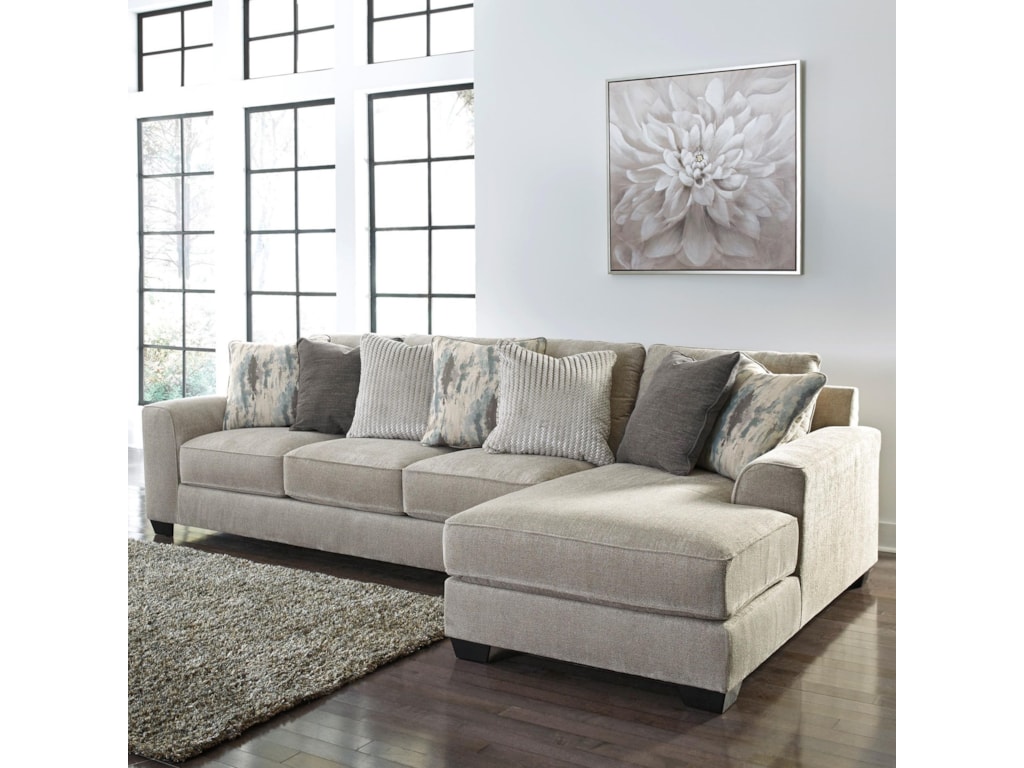 Benchcraft Ardsley Contemporary 2 Piece Sectional With Right