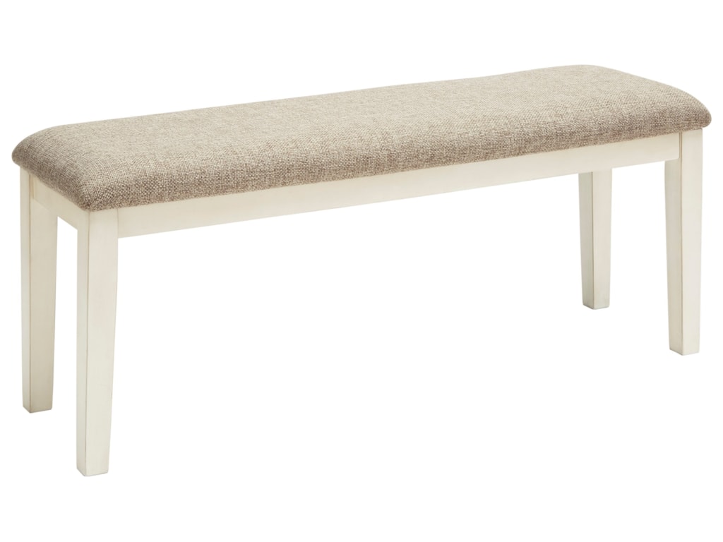 Bardilyn Upholstered Dining Bench In Antique White Finish By Benchcraft At Value City Furniture Bardilyn Upholstered Dining Bench In Antique White Finish By Benchcraft At Value City Furniture