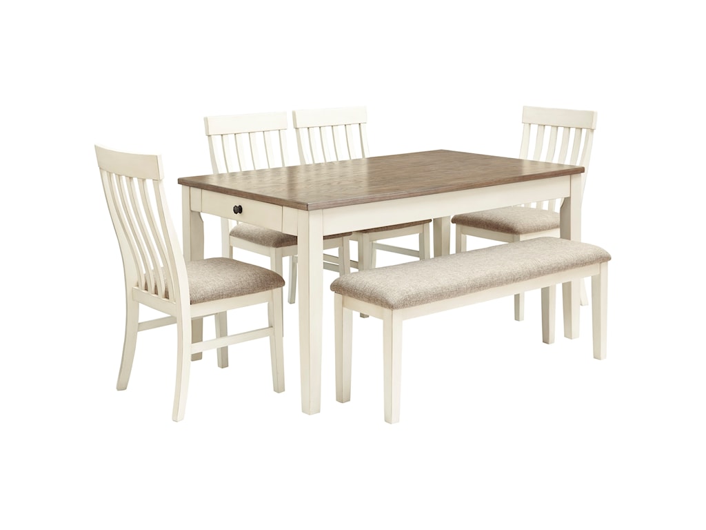 Crown Mark Brigitte Table Chair Set With Bench Royal Furniture