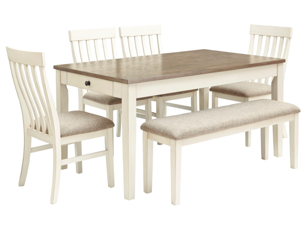 Crown Mark Brigitte Table Chair Set With Bench Royal Furniture