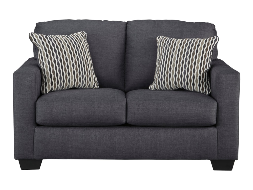 Bavello Contemporary Loveseat With Track Arms By Benchcraft Ashley At Royal Furniture