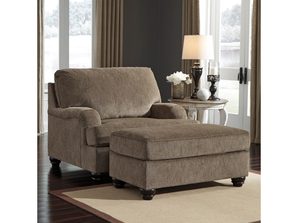 Benchcraft By Ashley Braemar Transitional Chair And A Half With Benchcraft By Ashley Braemar Transitional Chair And A Half With