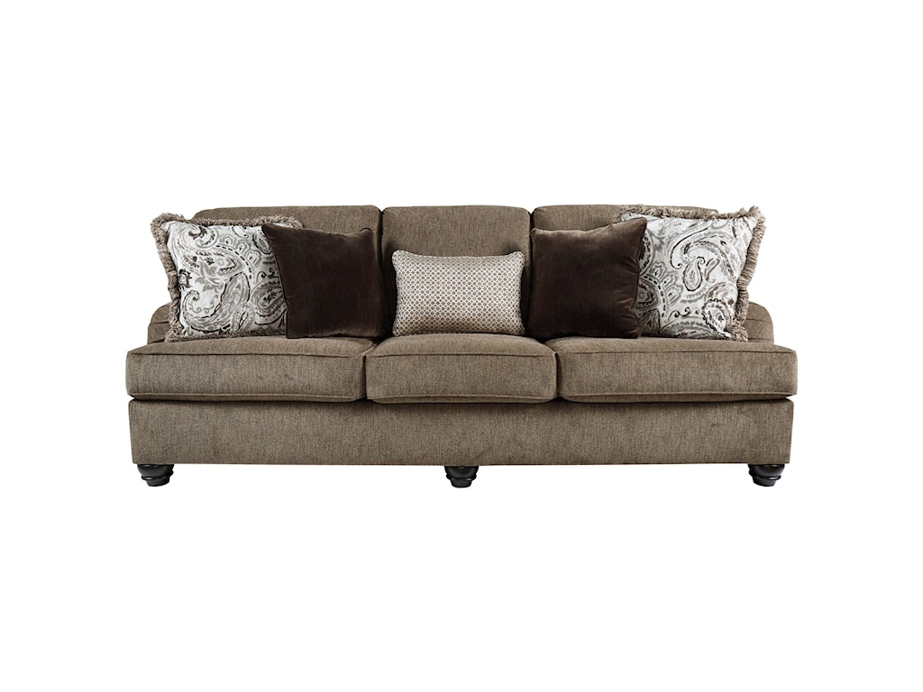 Signature Design By Ashley Braemar Transitional Sofa With English Arms Conlin S Furniture Sofas