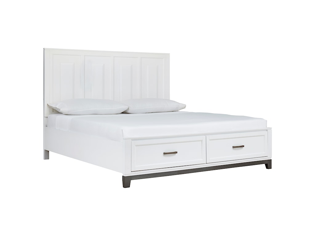 Benchcraft By Ashley Brynburg Contemporary California King Panel Bed With Footboard Drawers Royal Furniture Platform Beds Low Profile Beds