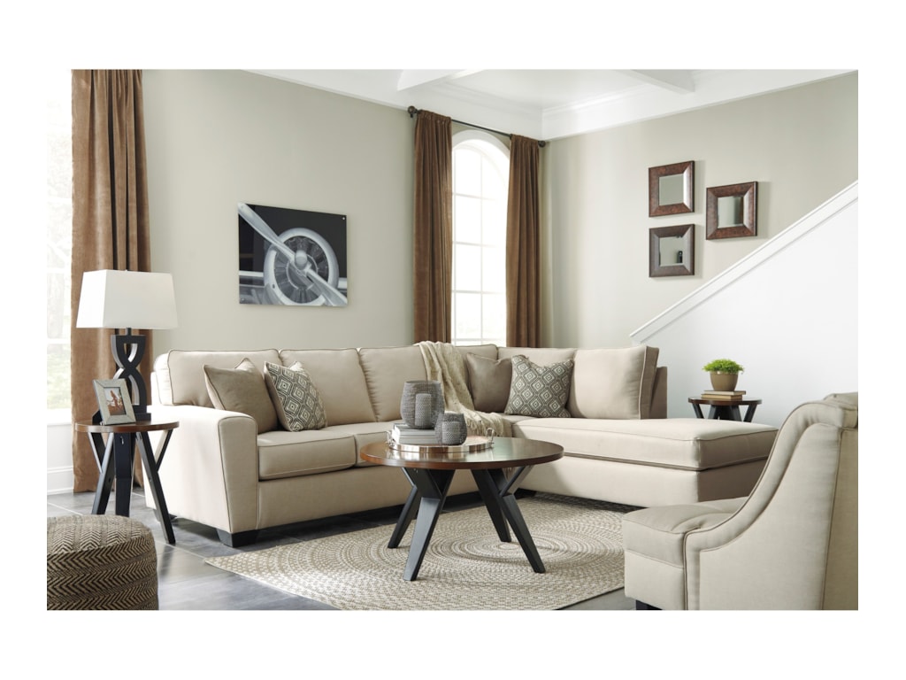 benchcraft calicho stationary living room group dunk bright