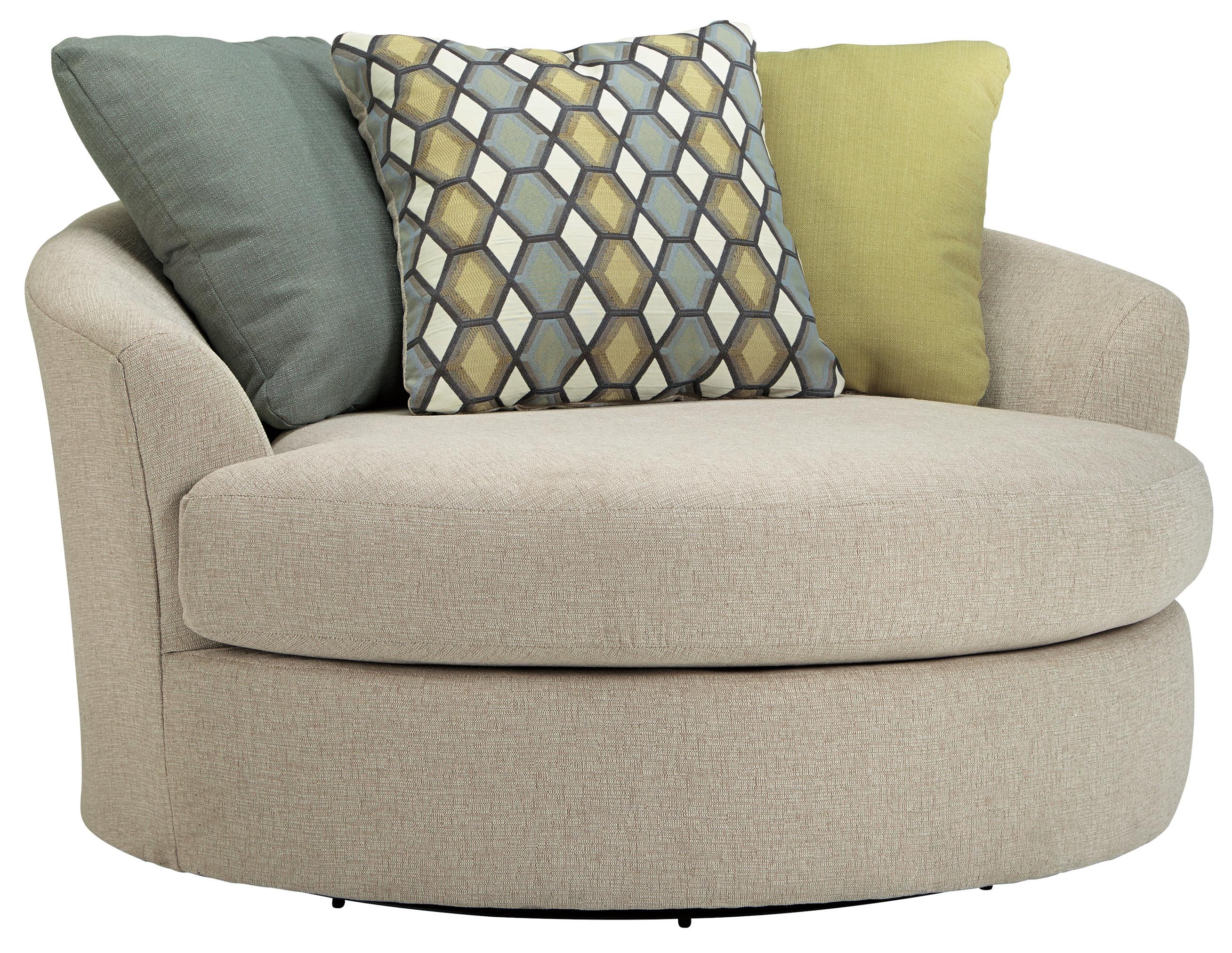 Benchcraft Casheral Round Oversized Swivel Accent Chair ...