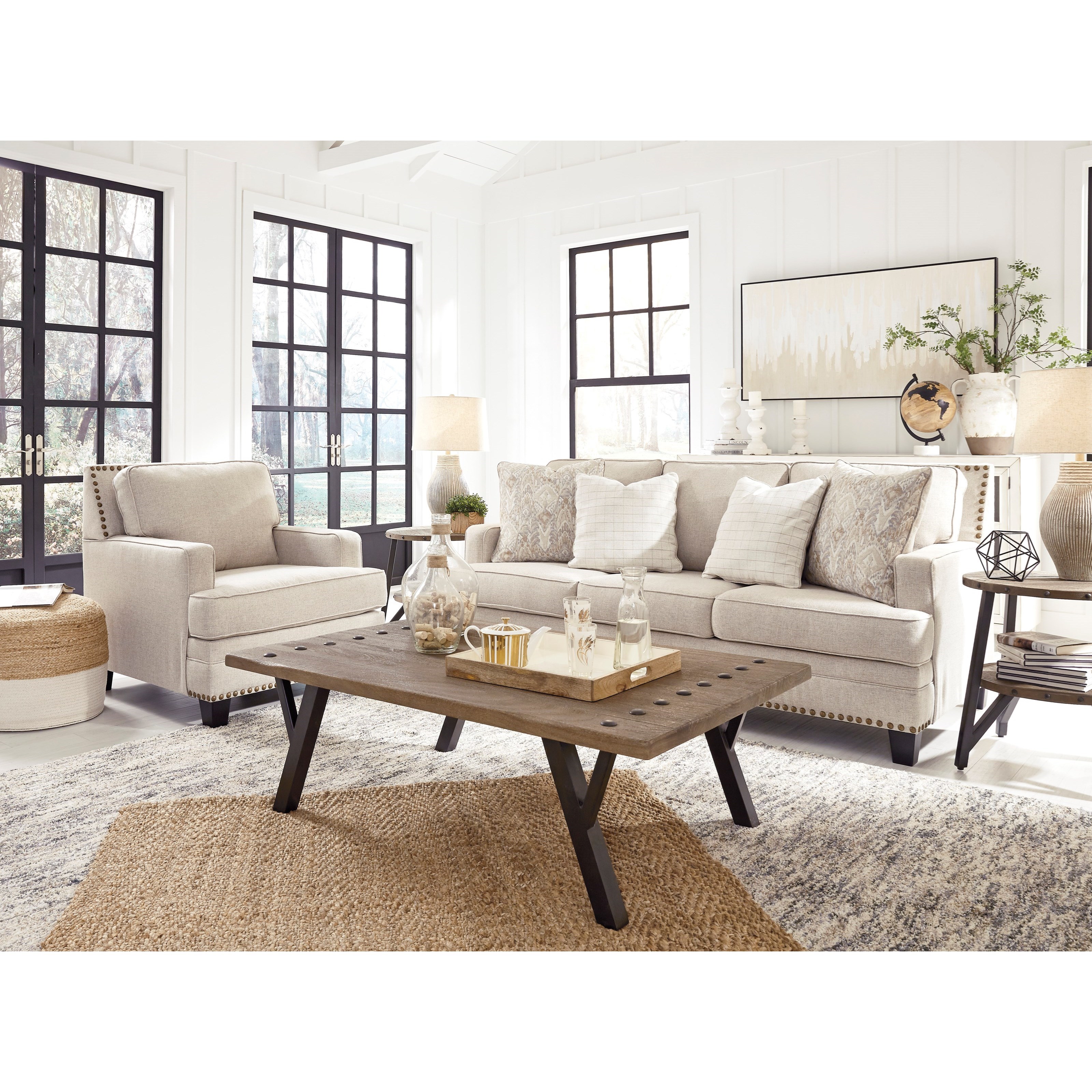 Signature Design By Ashley Claredon Living Room Group Conlin S Furniture Stationary Living Room Groups