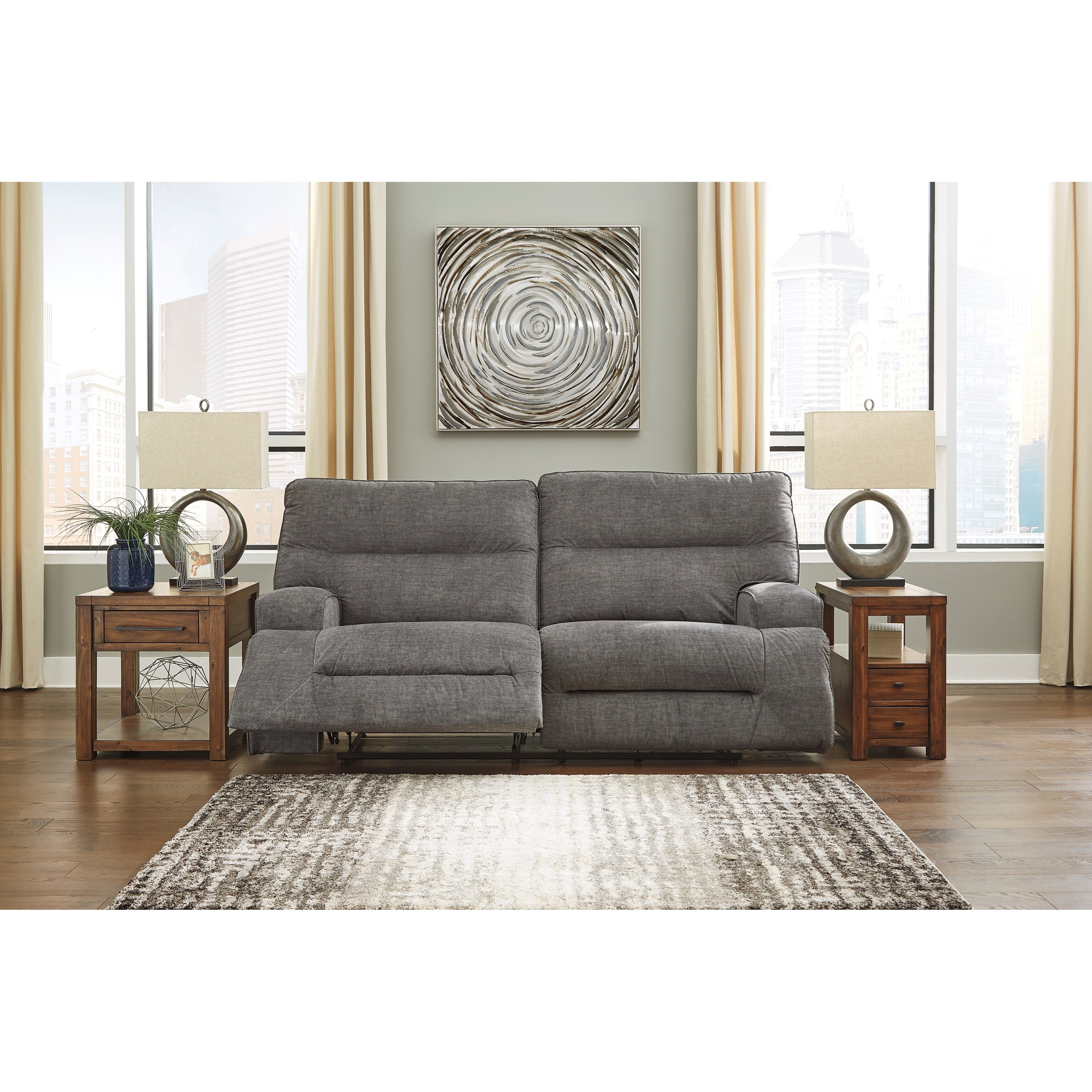 Benchcraft Coombs 4530281 Contemporary 2 Seat Reclining Sofa