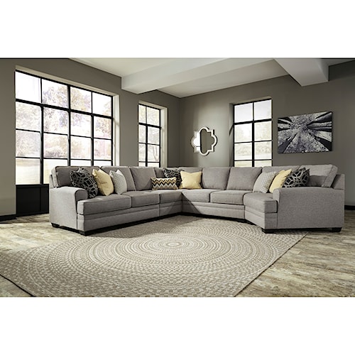 Benchcraft Cresson Contemporary 5 Piece Sectional With Cuddler Benchcraft Cresson Contemporary 5 Piece Sectional With Cuddler