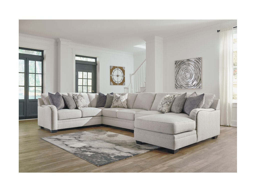 Benchcraft By Ashley Dellara Casual 5 Piece Sectional With Right Chaise Royal Furniture Sectional Sofas
